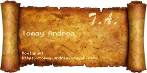 Tomay Andrea névjegykártya